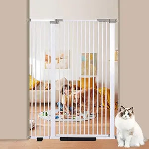 59.1ft' Extra Tall Cat Gate for Doorway with Safety Lock Feature