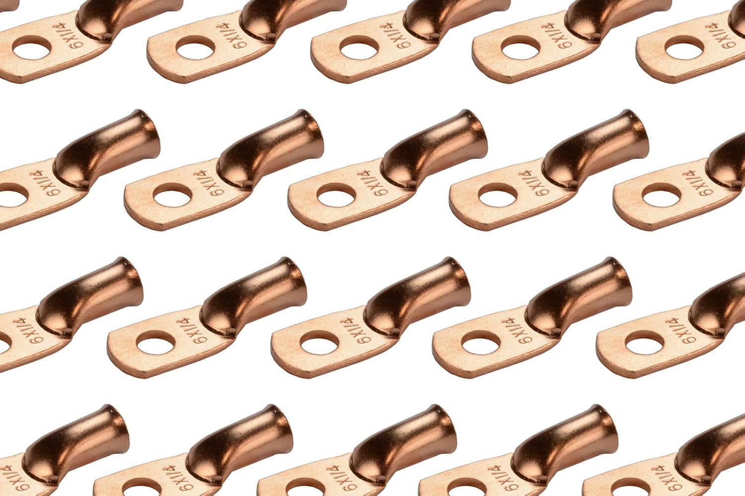 TEMCo 100 Pack Bare Copper Welding Battery Cable Ends for Durability
