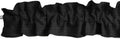 Faux Burlap Sleeve Topper Window Valance 144in x 9in - Soft Ruffle