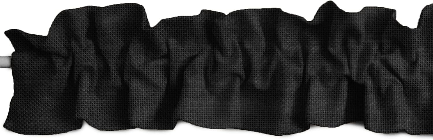 Faux Burlap Sleeve Topper Window Valance for Home Decor