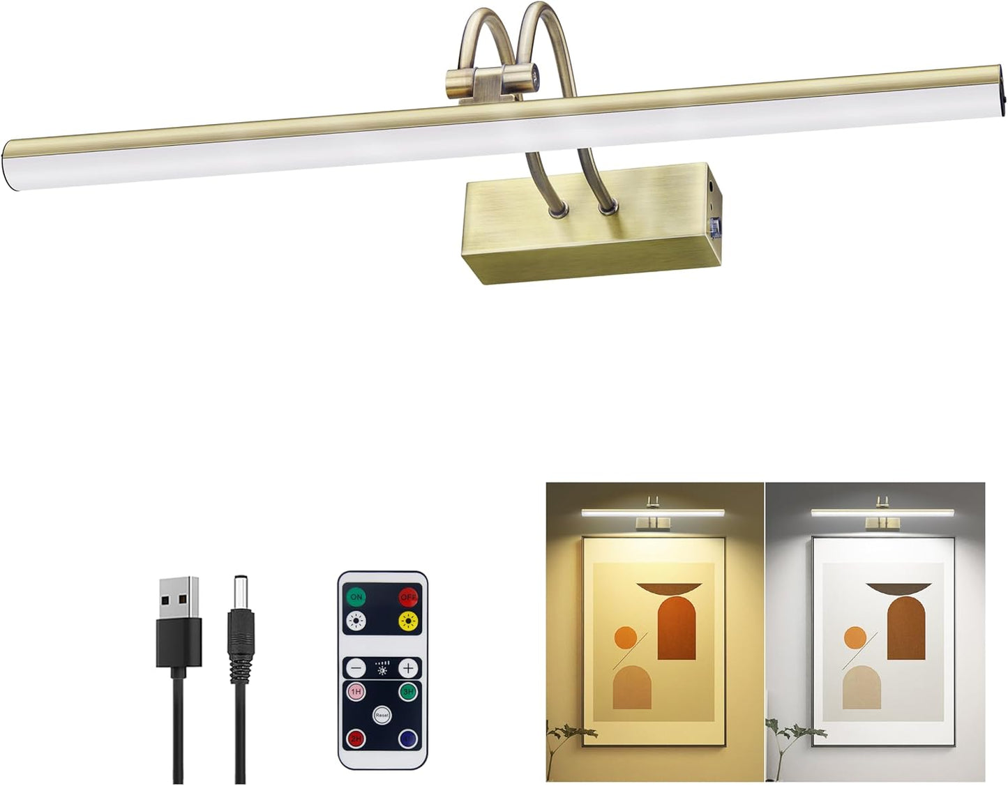 Picture Light 16in Battery Wall Sconce for Art Display