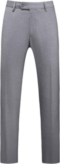 MOGU Mens Dress Pants Front Flat Fit Casual Pants - Wrinkle Free all