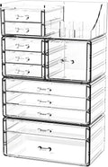 Acrylic Clear Makeup Organizer Countertop - Stackable 11 Drawer