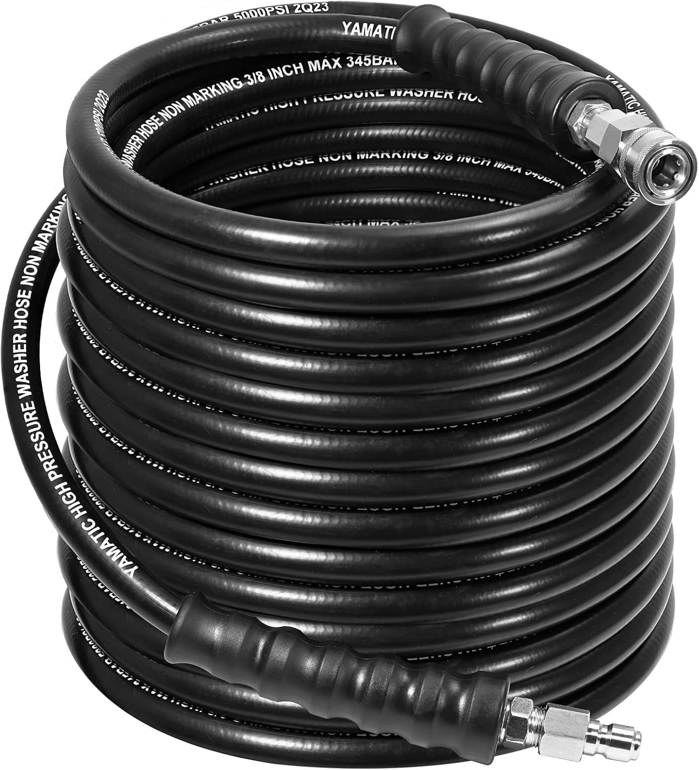 YAMATIC 5000PSI 3/8 Pressure Washer Hose 100FT for Heavy Duty Use