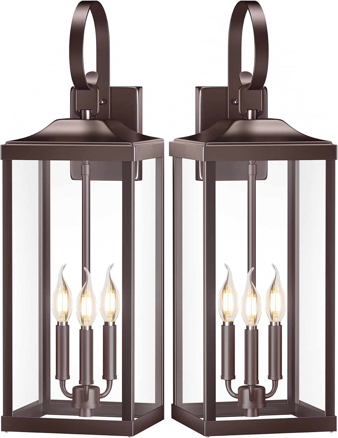 Yolsunes 24in Extra Large 3-Light Outdoor Wall Light Fixture