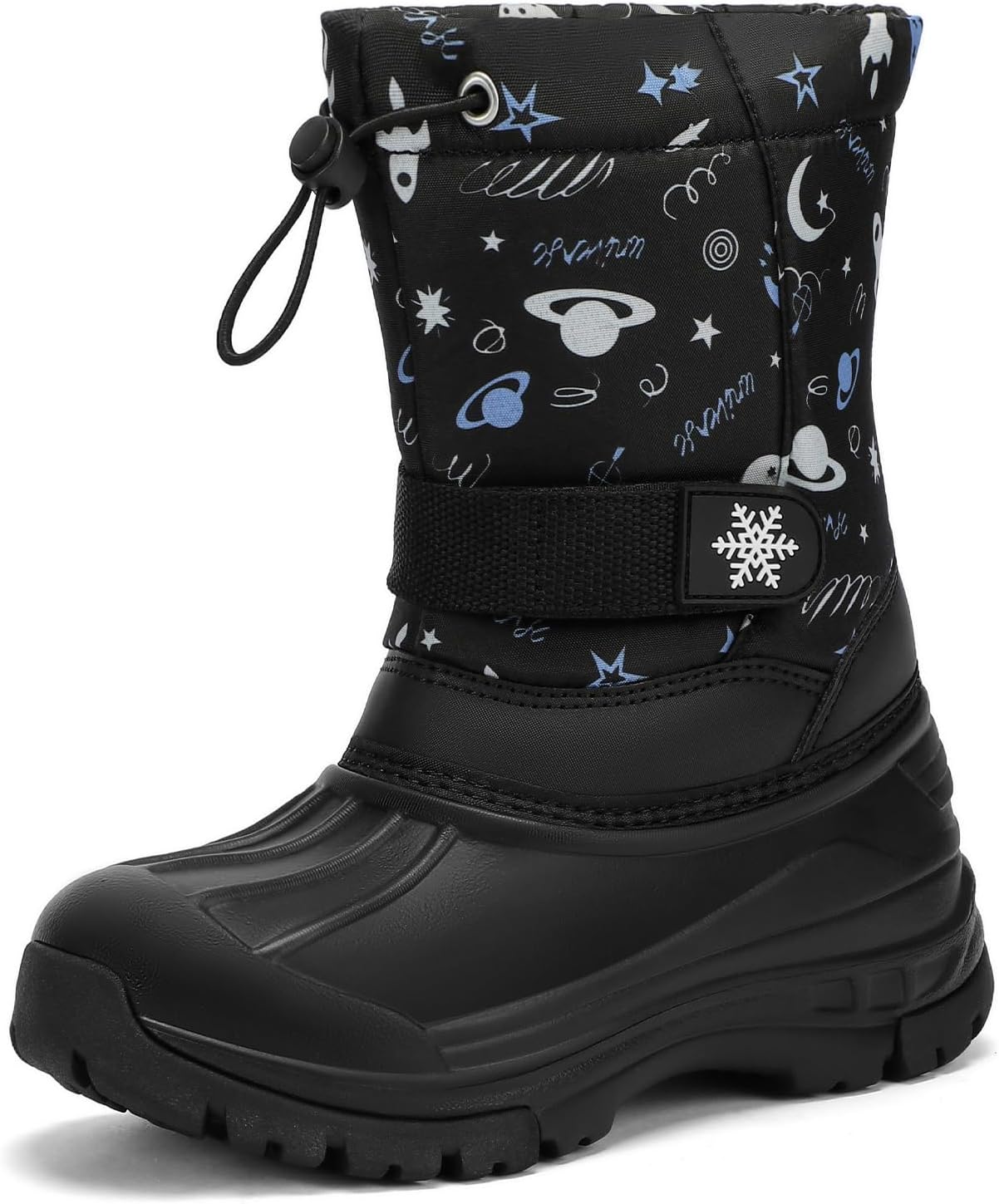 Koppu Boys Girls Snow Boots Waterproof Slip Resistant Winter Shoes