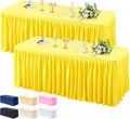 Yellow Tablecloths for Rectangle Tables 8ft - Wrinkle Resistant Fitted