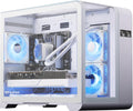 darkFlash MATX Gaming PC Case with Curved Triple Glass Panel Design