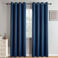Navy Blue Blackout Curtains for Bedroom and Living Room 84 Inch