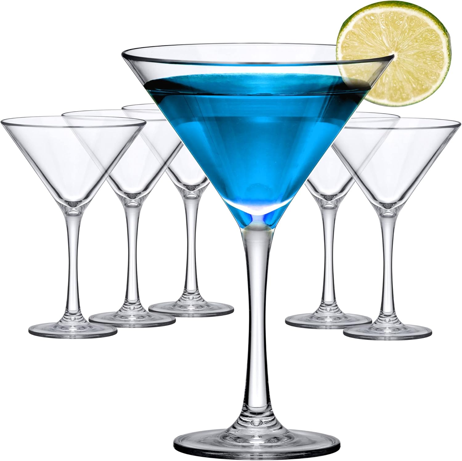 Vesper 10-Ounce Plastic Martini Glasses Set of 6 for Any Occasion