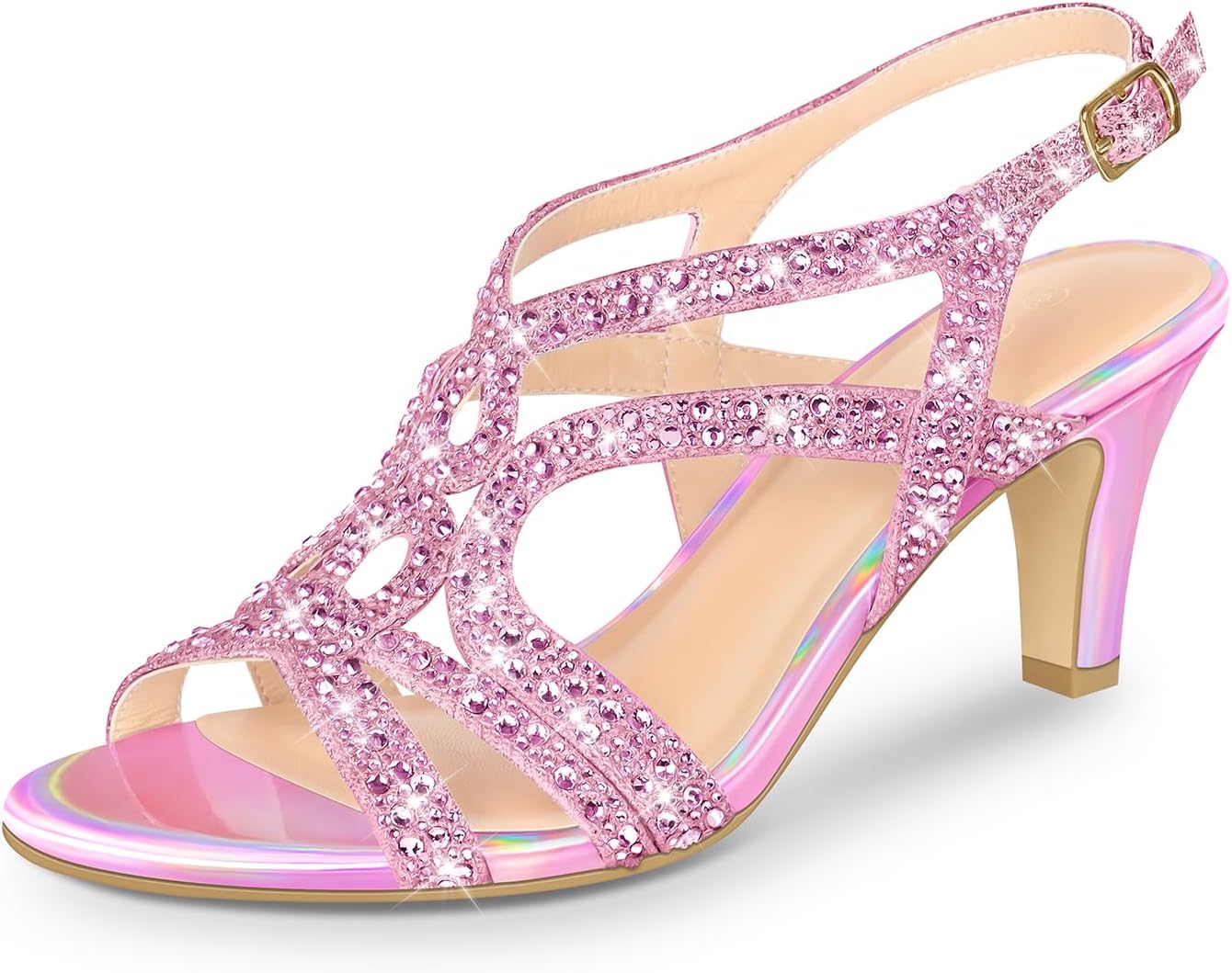 PIZZ ANNU Women's Amelia Heels Sandals for Party Wedding Events