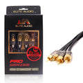Elite Audio Pro Series 17ft 4-Channel RCA Cable - Triple Shielded