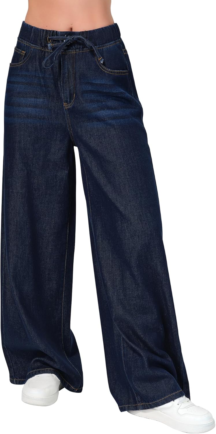 Roswear Women's Wide Leg Jeans Sweatpants for Stylish Comfort