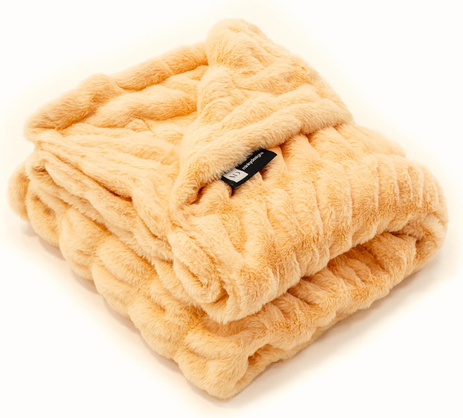 Passionate Peach Minky Blanket - Ultra Soft Faux Fur Throw