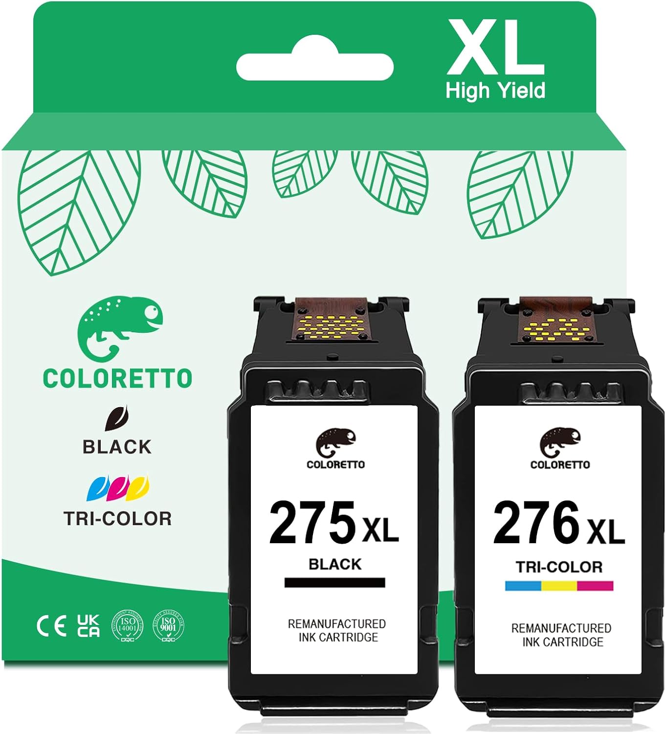 COLORETTO 275XL 276XL Ink Cartridges for Canon Printers