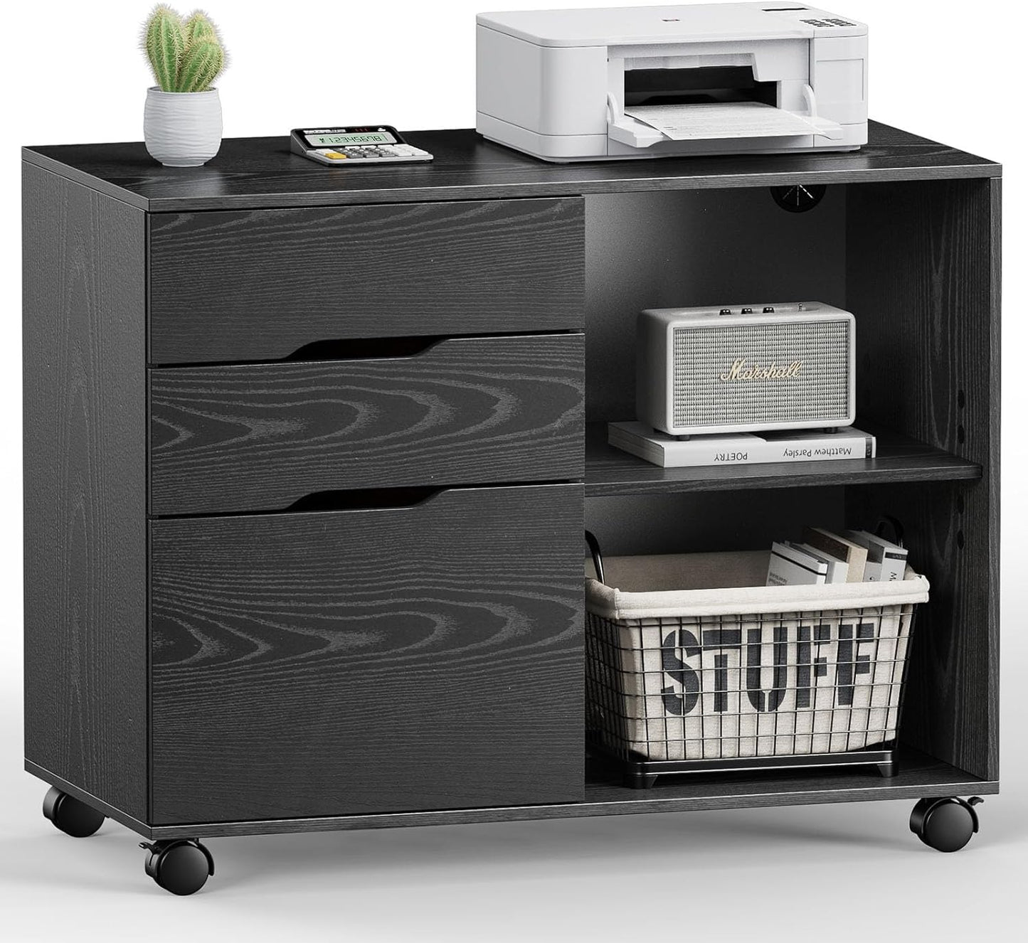 DUMOS Lateral File Cabinet with 3 Drawers for Home Office
