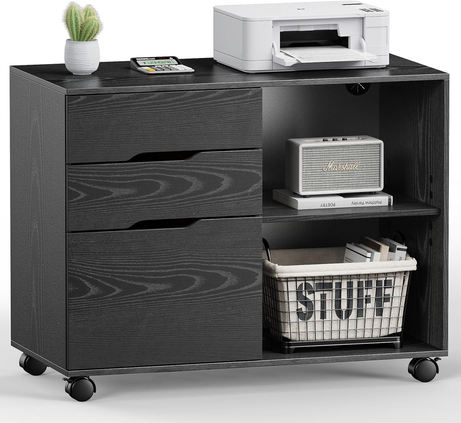 DUMOS Lateral File Cabinet with 3 Drawers for Home Office