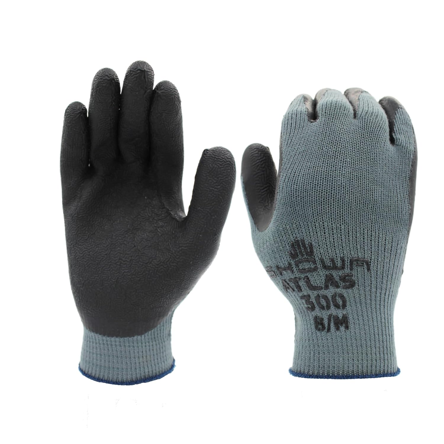 SHOWA Atlas 300 Latex Palm Coated Work Gloves for Comfort