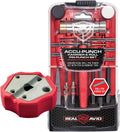 Roll Pin Punch Set & Hammer with Non-Slip Magnetic Bench Block