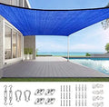 10x13ft 185G HDPE Rectangle Sun Shade Sail Canopy - 98% UV Block
