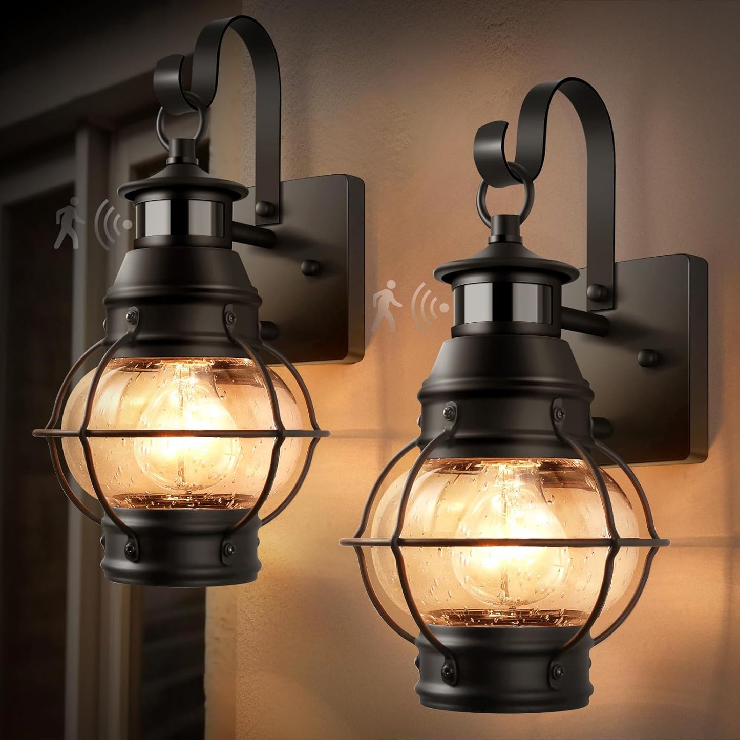 Lamomo Motion Sensor Outdoor Porch Light - Waterproof & Durable