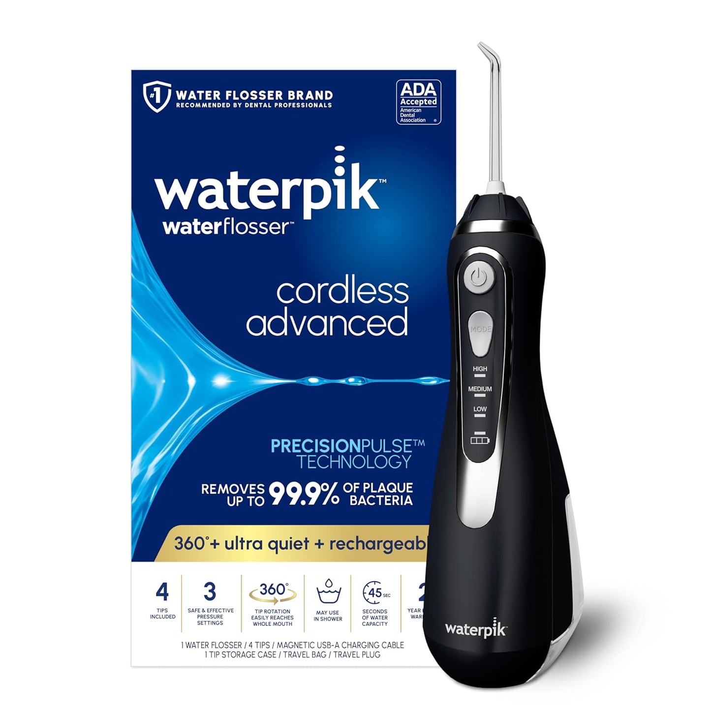 Waterpik Cordless Advanced Water Flosser for Teeth and Gums