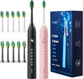 Rechargeable Sonic Electric Toothbrush 2 Pack - Long Battery Life