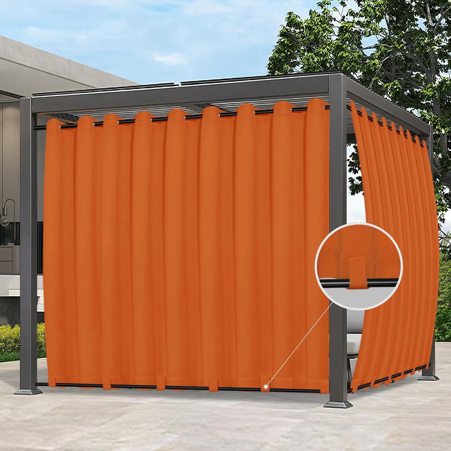 Easy-Going Outdoor Curtains for Patio, Porch, and Gazebo Use