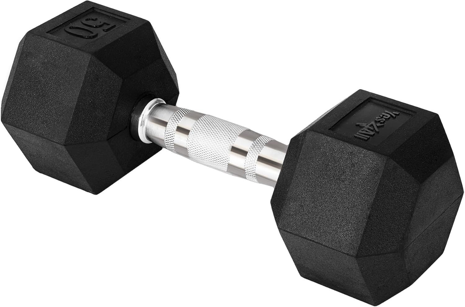 Yes4All Chrome Grip Hex Dumbbells for Home Gym Workouts