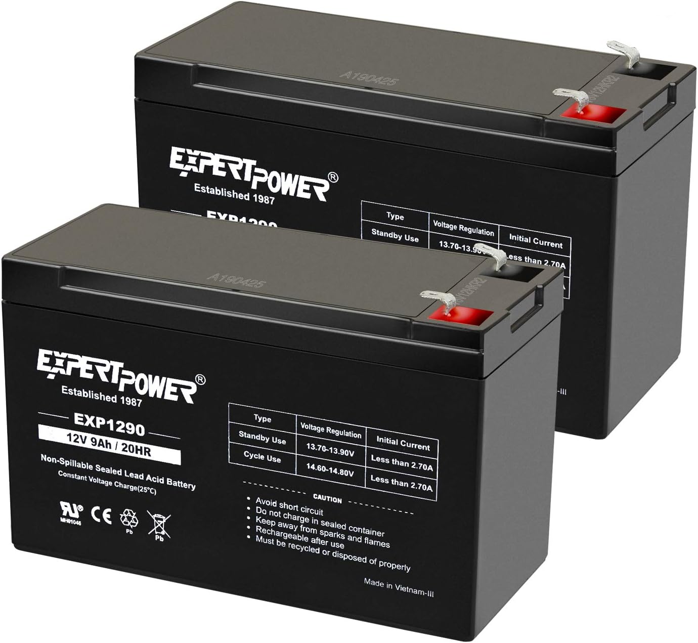 ExpertPower 12v 9ah Sealed Lead Acid Battery - Reliable Power