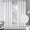 Country Style Room Darkening Linen Drapes 100% Sun Blocking - Energy