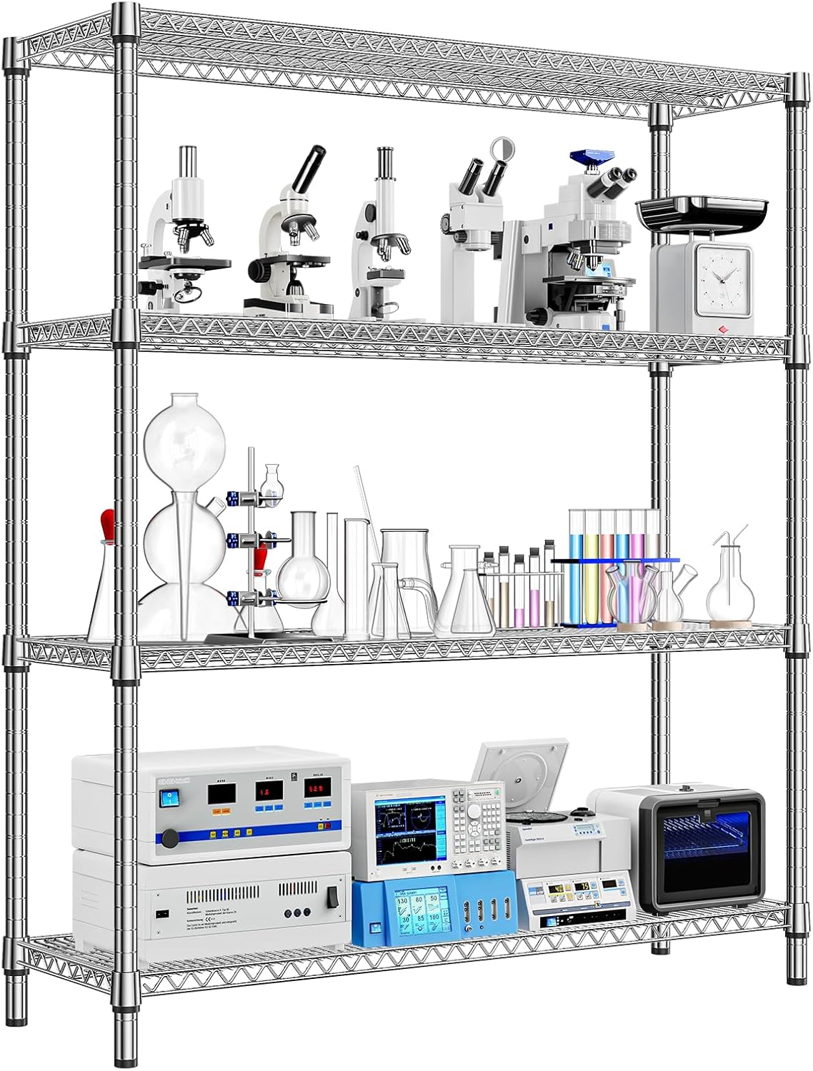 Space-Saving Storage Rack ~ MZG 4 Tier Shelving