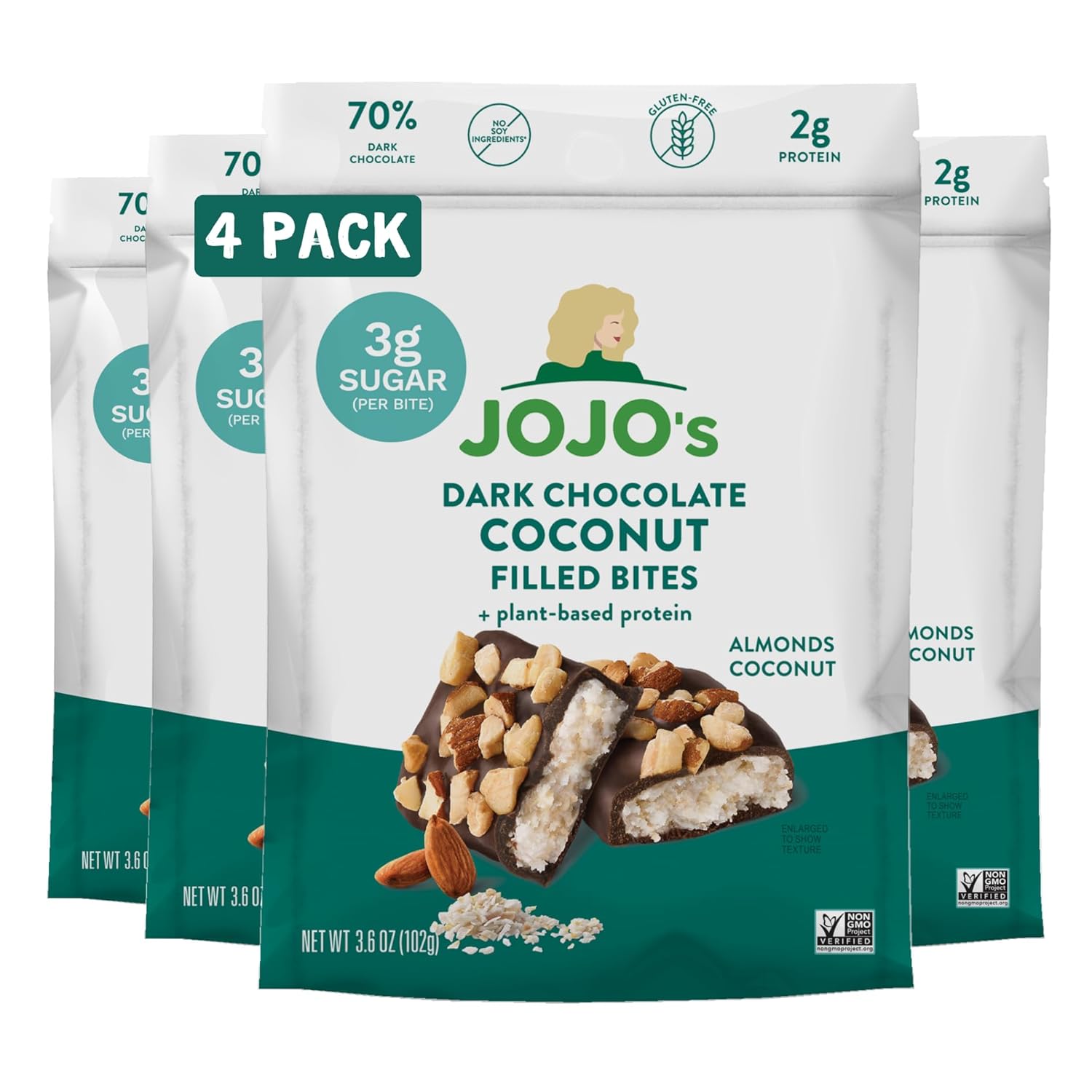 Indulgent Dark Chocolate Coconut Filled Bites with Almonds