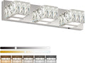 ZUZITO LED Bathroom Light Fixture 3 Light Crystal Vanity - 5CCT