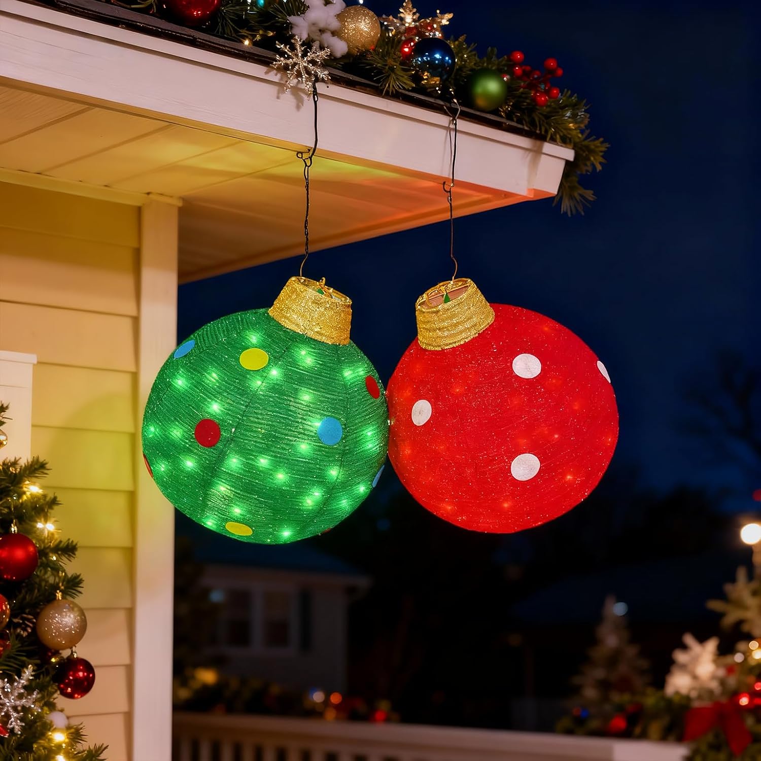 16Dx18H Christmas Ornament Lights for Festive Outdoor Decor