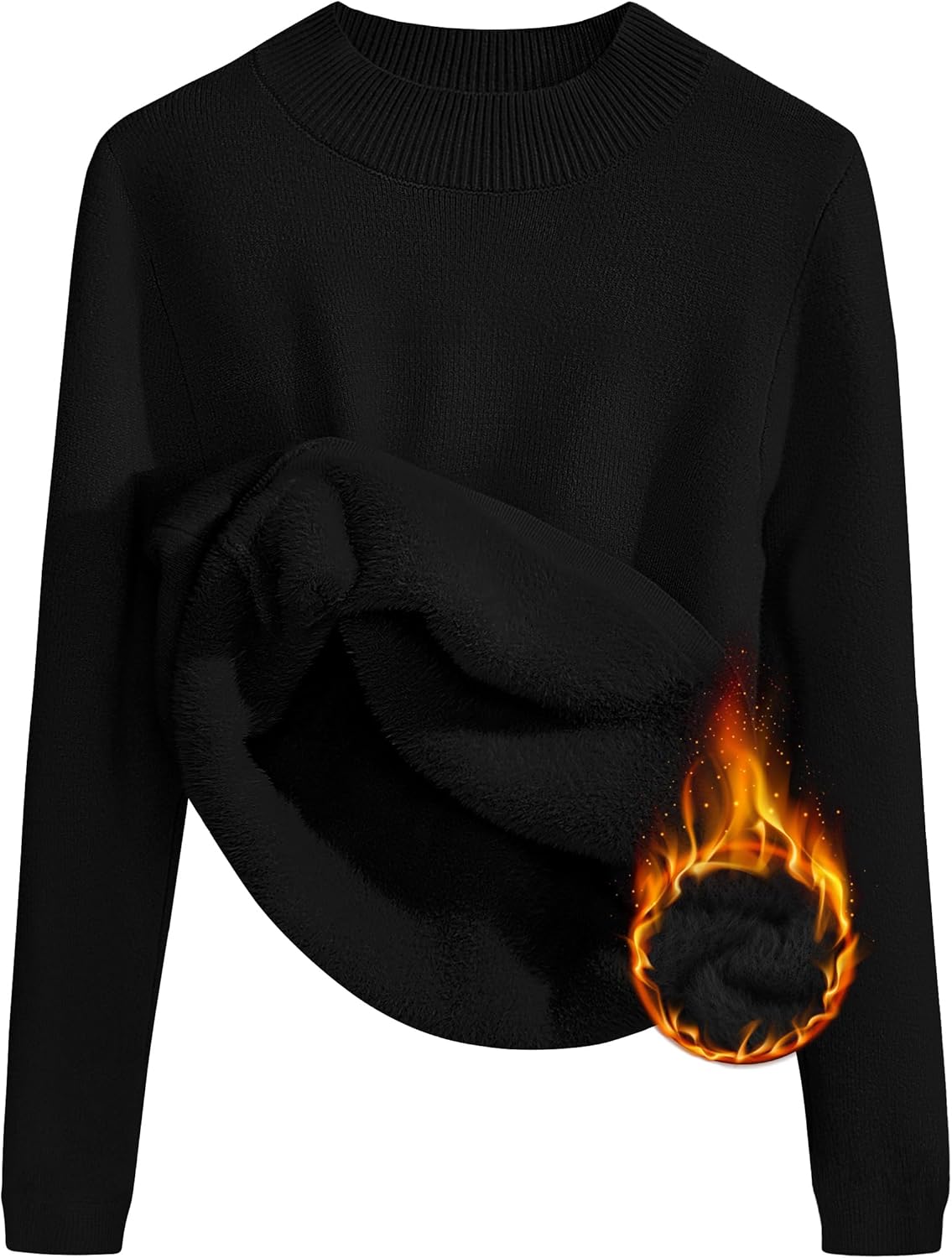 ZESICA Women's Fleece Sherpa Lined Sweater for Winter Style