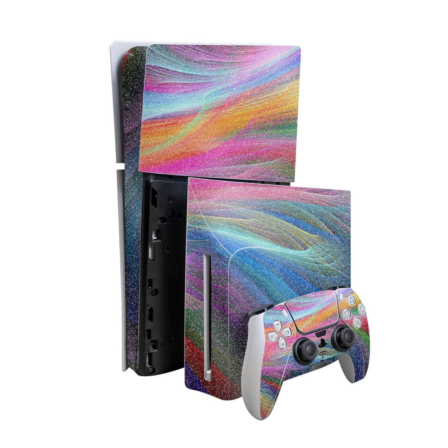 Rainbow Waves PS5 Slim Skin - Premium 3M Wrap