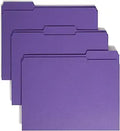 Smead File Folder Reinforced 1/3-Cut Tab Letter Size Purple