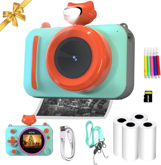 ATEYA Kids Instant Print Camera - Capture & Print Memories On-the-Go!