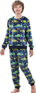 V.&GRIN Boys Fleece Pajamas Set - Soft Cozy Pullover for Kids