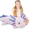 Muiteiur 43.4 in Axolotl Stuffed Animal S-Shaped Body Pillow - Cozy