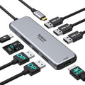 Docking Station Dual DisplayPort USB C Hub - 9-in-1 Multiport Adapter
