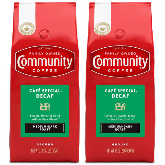 Community Coffee Decaf 2-Pack: Rich Medium Dark Roast