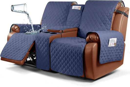 Ruaozz Waterproof Recliner Loveseat Cover for Double Recliners