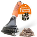 Double-Sided Dematting Tool & Deshedding Brush - Dual Grooming Comb