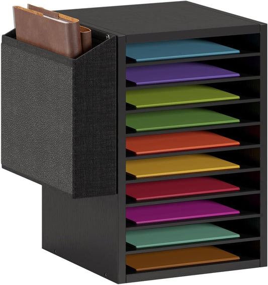 Office Mail Sorter with Adjustable Tiers for Classroom Organization