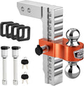 Kohree Adjustable Trailer Hitch with Dual Ball and Anti-Theft Lock