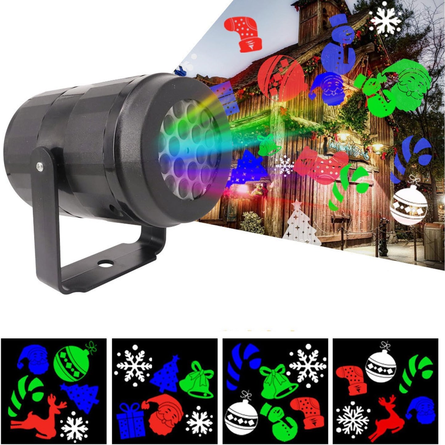 Twelve Pattern LED Snowflake Christmas Projector - Illuminate Your Holiday!