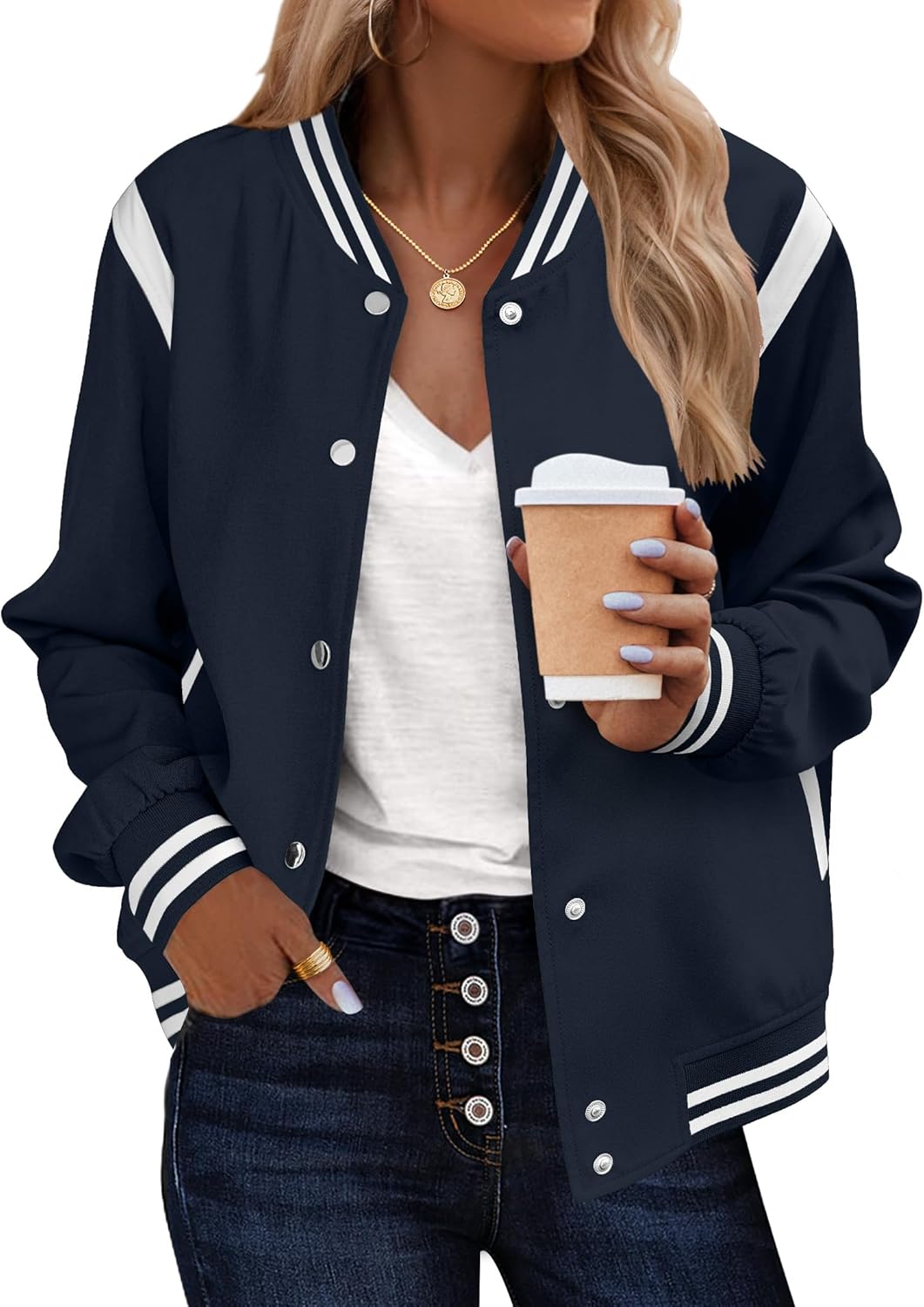 Zeagoo Bomber Jacket Women Lightweight Casual Fall Fashion 2025