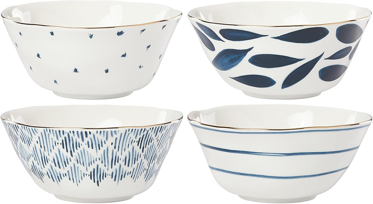Lenox Blue Bay 4-Piece All Purpose Bowl Set for Everyday Use